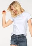 T-Shirt LEVI'S "TEE Minilogo", Damen, Gr. S (36), wei&szlig;, Jersey, Obermaterial: 100%