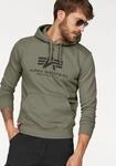 Kapuzensweatshirt ALPHA INDUSTRIES "Basic Hoody", Herren, Gr. S, gr&uuml;n (olive),