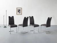 Freischwinger HELA "Flora, Esszimmerst&uuml;hle", schwarz (schwarz, chrom, schwarz),