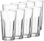 Longdrinkglas LEONARDO "Longdrinkgl&auml;ser Rock 540 ml 8er Set transparent", bunt