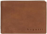 Geldb&ouml;rse BUGATTI "VOLO", Herren, braun (cognac), Leder, leicht gl&auml;nzend,