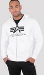 Kapuzensweatjacke ALPHA INDUSTRIES "BASIC ZIP HOODY", Herren, Gr. S, wei&szlig;,...