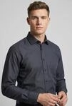 Langarmhemd MARVELIS, Herren, Gr. 38, N-Gr, schwarz, Web, Obermaterial: 100%