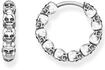 Paar Creolen THOMAS SABO "Totenk&ouml;pfe", silber (silberfarben), Ohrringe, Damen,