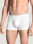 Boxershorts CALIDA "Pure & Style", Herren, Gr. M (50), wei&szlig;, Single Jersey,