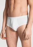 Midislip CALIDA "Twisted Cotton", Herren, Gr. S (46/48), wei&szlig;, Feinripp,