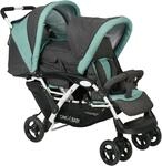 Geschwisterwagen CHIC4BABY "Duo", Kinder, grau (melange mint), Kinderwagen