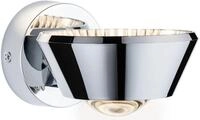 PAULMANN LED Wandleuchte "Sabik", grau (chromfarben), 1, H: 8cm, 1 Stk., Leuchten,