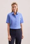 Hemdbluse SEIDENSTICKER, Damen, Gr. M (38), blau (mid blau), 100% Baumwolle,
