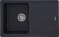 Einbausp&uuml;le RESPEKTA "COLUMBIA78X50", schwarz, B:78cm T:50cm, Verbundwerkstoff,