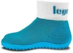 Barfu&szlig;schuh LEGUANO "LEGUANITO", M&auml;dchen, Gr. 24/25, blau (t&uuml;rkis), Textil, Schuhe