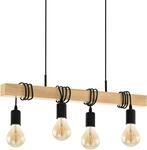 EGLO Pendelleuchte "TOWNSHEND", braun (braun, schwarz), 4, Leuchten, schwarz, braun /