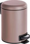 Kosmetikeimer WENKO "Leman", grau (taupe), B:17cm H:25cm T:22,5cm, Stahl, M&uuml;lleimer,