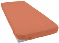 Spannbettlaken IRISETTE "Jupiter 8", braun (kupferfarben), L:200cm, Mako-Jersey,