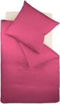 Bettw&auml;sche FLEURESSE "Colours in 135x200, 155x220 oder 200x200 cm", lila (himbeere),