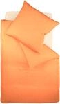 Bettw&auml;sche FLEURESSE "Colours in 135x200, 155x220 oder 200x200 cm", orange