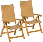 Gartenstuhl MERXX "Capri", beige (natur), B:61cm H:113cm T:69,5cm, Massivholz,