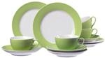 Geschirr-Set RITZENHOFF & BREKER "Kaffeeservice Doppio 12er Set", gr&uuml;n, 12,