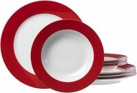 Tafelservice RITZENHOFF & BREKER "Teller Set, Geschirr-Set", rot, 8 Stk.,...