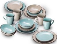 Kombiservice ARTE VIVA "Geschirr-Set, Service Puro", blau (t&uuml;rkis, beige), 16 Stk.,