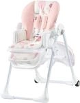 Hochstuhl KINDERKRAFT "YUMMY", Kinder, Gr. B/H/T: 55,5cm x 105cm x 84,5cm, rosa