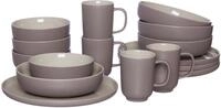 Kombiservice RITZENHOFF & BREKER "Geschirr-Set, Service Jasper", grau (taupe), 16