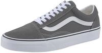 Sneaker VANS "Old Skool", Damen, Gr. 37, grau, Leder, Textil, kontrastfarbene
