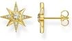 Paar Ohrstecker THOMAS SABO "Ohrstecker Stern gold", gold (gelbgoldfarben, wei&szlig;,