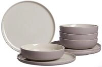 Tafelservice RITZENHOFF & BREKER "Teller Set, Geschirr-Set Jasper", grau (taupe), 8