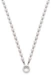 Charm-Kette LEONARDO "Signora Darlin's", silber (edelstahlfarben, wei&szlig;), Halsketten,