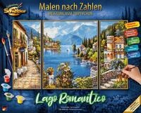 Malen nach Zahlen SCHIPPER "Meisterklasse Triptychon - Lago Romantico", bunt,