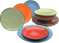 Tafelservice CREATABLE "Geschirr-Set NATURE COLLECTION Mediterran", bunt (orange,