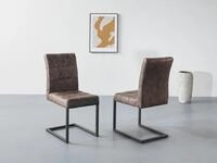 Esszimmerstuhl HELA "Donna", braun (vintage braun, anthrazit), B:42cm H:91cm...