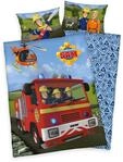 Babybettw&auml;sche FEUERWEHRMANN SAM "Feuerwehrmann Sam", blau, B/L: 100cm x 135cm, 1
