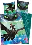 Kinderbettw&auml;sche "Dragons Abenteuer", gr&uuml;n, B/L: 135cm x 200cm, 1 Stk., 1 Stk.,