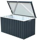 Aufbewahrungsbox VCM "Metall Garten Ger&auml;tebox Kiste Kissenbox 585 L", schwarz