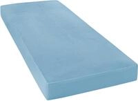 Spannbettlaken JANINE "ELASTIC 5002", blau, L:200cm, Jersey-Elasthan, Obermaterial: