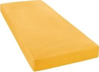 Spannbettlaken JANINE "ELASTIC 5002", gelb (sonnengelb), L:200cm, Jersey-Elasthan,