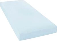 Spannbettlaken JANINE "ELASTIC 5002", blau (hellblau), L:200cm, Jersey-Elasthan,