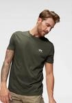 Rundhalsshirt ALPHA INDUSTRIES "BASIC T SMALL LOGO", Herren, Gr. S, gr&uuml;n (schwarz