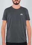 Rundhalsshirt ALPHA INDUSTRIES "BASIC T SMALL LOGO", Herren, Gr. XL, grau