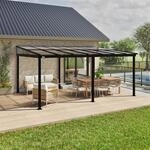 Anbaupavillon SOJAG "St. Barthelemy 12x16", grau (anthrazit, anthrazit), B/H/T: 483cm