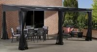 Anbaupavillon SOJAG "St. Barthelemy 10x14 anthrazit", grau (anthrazit, anthrazit),