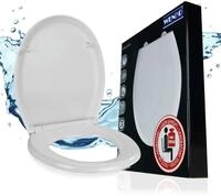WC-Sitz WENKO "Rieti", wei&szlig;, B:37cm L:44cm, Edelstahl, Kunststoff, WC-Sitze,