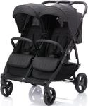 Zwillingswagen FILLIKID "Duo, schwarz melange", Kinder, schwarz (schwarz melange),