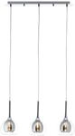 BRILLIANT Pendelleuchte "Hadan", silber (rauch, transparent, chrome), 3, H: 120cm, 1