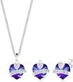 Ohrring und Ketten Set ELLI "Schmuckset Herz Glamour&ouml;s 925 Silber, mit...