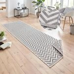Teppich NORTHRUGS "Palma Wendeteppich" Gr. 13, grau, B:80cm H:5mm L:350cm,