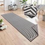 Teppich NORTHRUGS "Palma Wendeteppich" Gr. 12, schwarz, B:80cm H:5mm L:250cm,