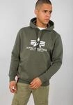 Kapuzensweatshirt ALPHA INDUSTRIES "Basic Hoody", Herren, Gr. M, gr&uuml;n (dk...